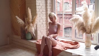 Busty Blonde Teen (18+)'s Sultry Self-Love Session