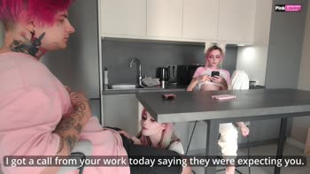 Pinkloving's Sweet Surprise: A Big Cock Blowjob Under the Table
