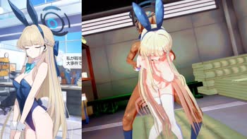 hamukatsu70 - Toki's School Seduction: Bunny Girl Fantasies in Blue Archive
