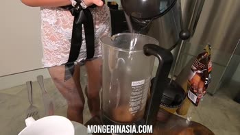 Filipina Maid's Secret Creampie at Work