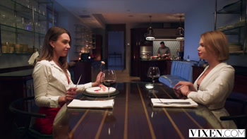 VIXEN Sexy Besties Turned Rivals Ashby Winter And Elena Vedem Compete For Hot Chef's Cock
