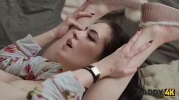 DADDY4K. Mature man showed rough anal fuck workshop, Anna De Ville gave him the deepest blowjob ever