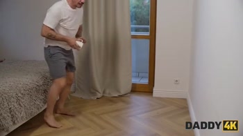 DADDY4K. Mature man showed rough anal fuck workshop, Anna De Ville gave him the deepest blowjob ever