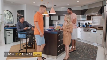 Alex Mack Joins Stepson Quinton for a Hot Threesome with London River