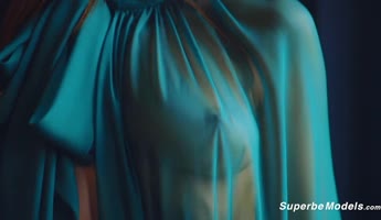 Blue's Alluring Solo Striptease