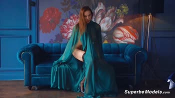 Blue's Alluring Solo Striptease