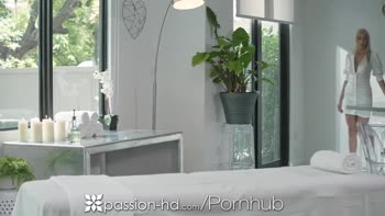 Kay Lovely's Massage Seduction - Blonde Siren Teases with Big Tits & Hung Lover