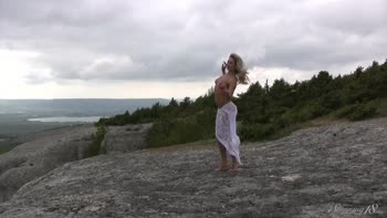 Legs' Wild Outdoor Seduction: Skinny Teen (18+) Strips, Dances, Spreads Her Legs