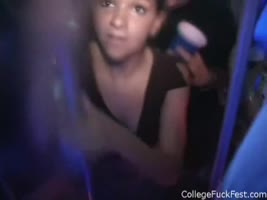 College Splits Babe Takes It in Cowgirl