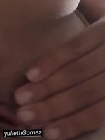 YuliethGomez's Colombian Solo Delight: Shaved Pussy Masturbation