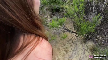 Teen (18+) Brunette Myra's Outdoor Bliss: Sucking & Fucking in Nature