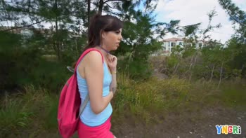 Teen (18+) Hiking Adventure Turns into Passionate Blowjob