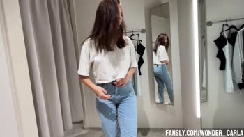 Cute Mark and Wonder Carla - Mark's Fitting Room Flirtation with Carla: Hot Public Cheating