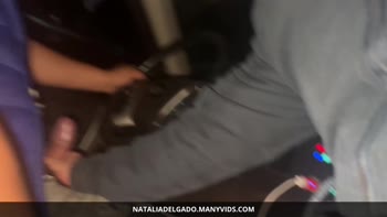 Natalia Delgado Swallows Cum While Giving a Deep Throat Blowjob in Car
