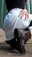 PBGCovered's Leather Boot Obsession: Saggy Tits Exposed in Public