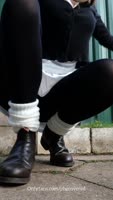 PBGCovered's Leather Boot Obsession: Saggy Tits Exposed in Public