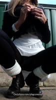 PBGCovered's Leather Boot Obsession: Saggy Tits Exposed in Public