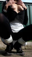 PBGCovered's Leather Boot Obsession: Saggy Tits Exposed in Public