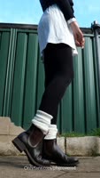 PBGCovered's Leather Boot Obsession: Saggy Tits Exposed in Public
