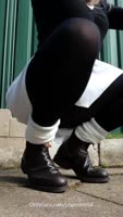 PBGCovered's Leather Boot Obsession: Saggy Tits Exposed in Public