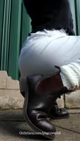 PBGCovered's Leather Boot Obsession: Saggy Tits Exposed in Public