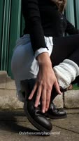 PBGCovered's Leather Boot Obsession: Saggy Tits Exposed in Public