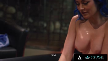 NURU MASSAGE - Jewelz Blu Fucks Client While Coworker Ameena Green Chats And Watches