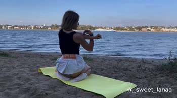 sweet__lana - Lana's Sizzling Beach Yoga: Solo Show of Skin & Flex
