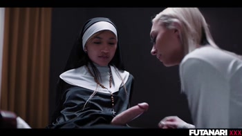 Futanari Nun's Big Cock Surprise: Chloe Temple & Clara Trinity