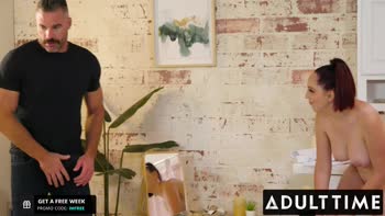Stepdad's Skepticism Melted by Nickey Huntsman's Sensual Nuru Massage