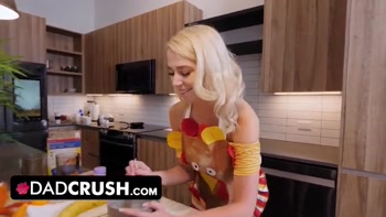 Stepdad Crush - Teen (18+) Babe Needs Her Stepdaddy to Comfort Her After She Fried the Thanksgiving Dinner