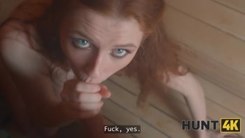 HUNT4K. The ginger took the money in the sauna