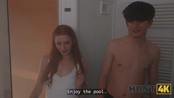 HUNT4K. The ginger took the money in the sauna