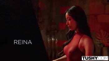 TUSHY Voluptuous Beauty Reina O'hara Gapes Her Flawless Tiny Ass Wide Open