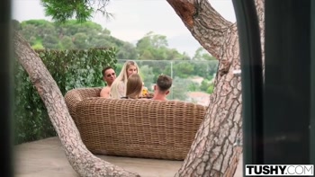 TUSHY Naughty Baddie Britney Dutch Gets DPed By Two Thick Cocks