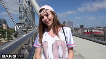 Tomboy teen (18+) Alex Blake POV fuck in a car