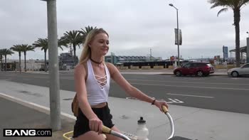 Amateur Teen (18+) Kenzie POV fuck in public bike room