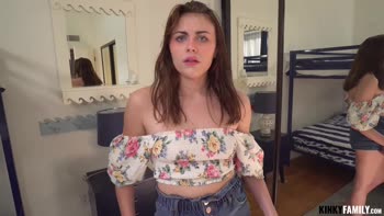 Selina Bentz's Stepsis Seduction: Brunette Balls Licking & POV Fucking