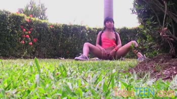 Tobie's Sultry Garden Solo: Petite Latina Finger Frenzy