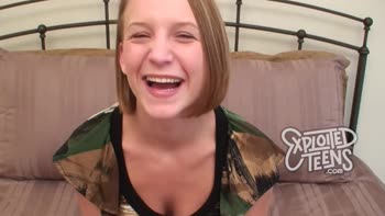 Meet Fresh Blonde Teen (18+) Shaving Throat for Fat Cock