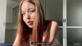 Jenny Kitty's Romantic Morning Bliss: Russian Babe POV Blowjob