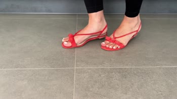 FeetyCouple's Sensual Sandal Seduction - Cum on White Toes