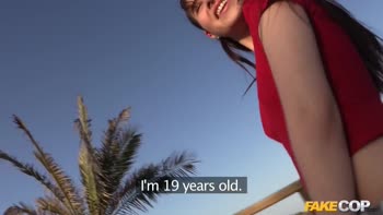 Luna Rival's Sweet Innocence Ruined by Monty Cash's Uniformed Desire on the Beach