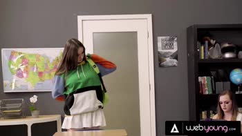 Hazel Moore & Her Bestie's After-School Delight: Classy Classroom Lesbic Fun