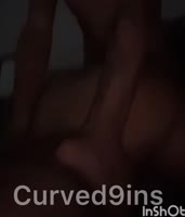 Curved9ins' Ebony Delight: Big Ass Creampie Show