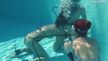 Candy's Underwater Beach Threesome Delight