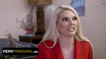 Blonde Milf Sydny Davis Seduces Perv Principal Filthy Rich Behind Desk