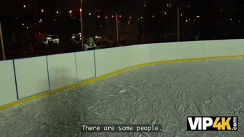 VIP4K. Funky Town got caught at a public skating rink and got fucked