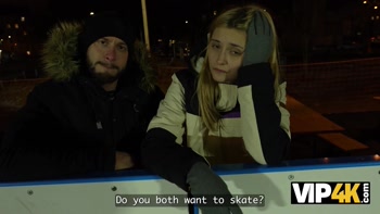 VIP4K. Funky Town got caught at a public skating rink and got fucked
