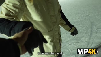 VIP4K. Funky Town got caught at a public skating rink and got fucked